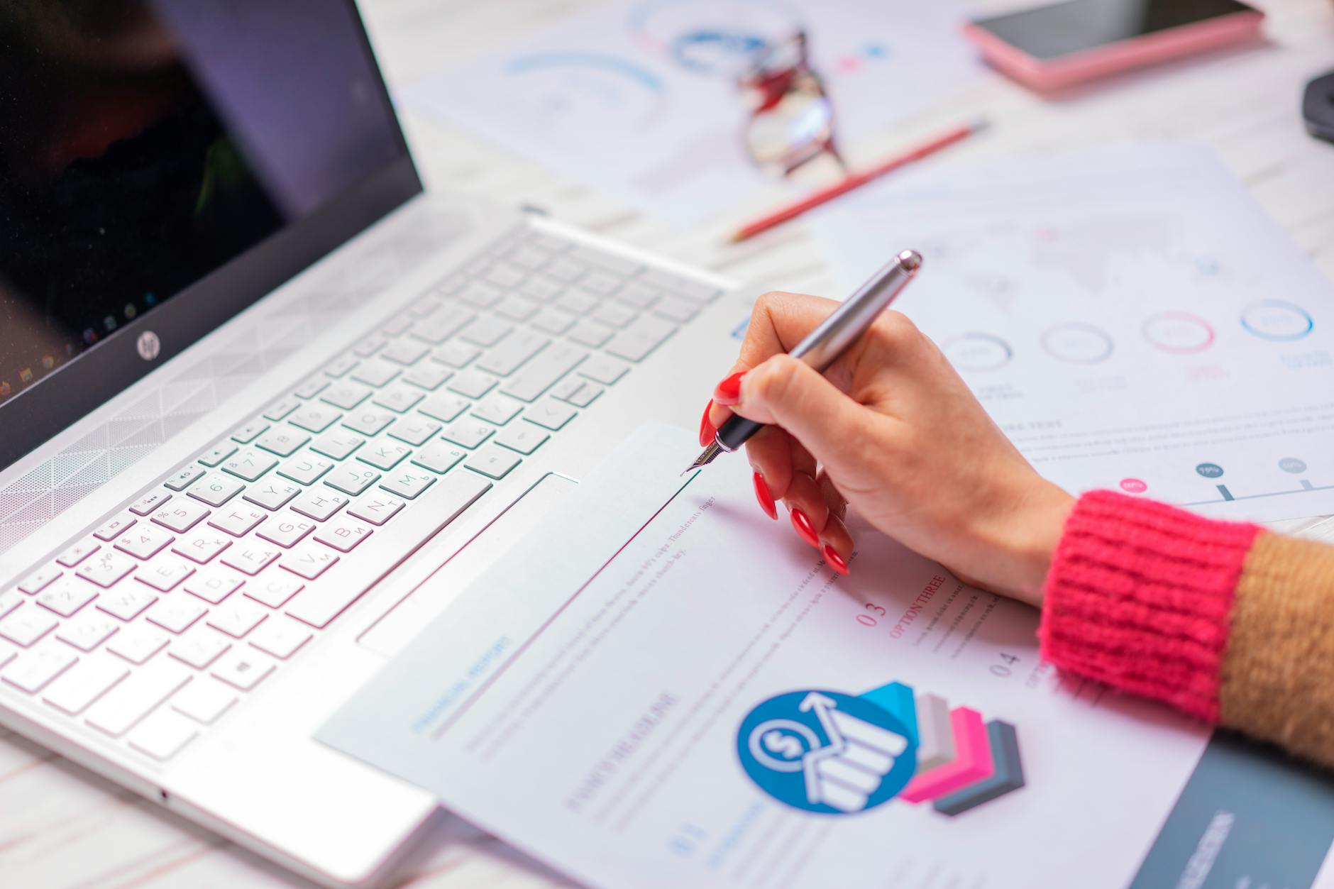 Software di contabilità automatica su laptop