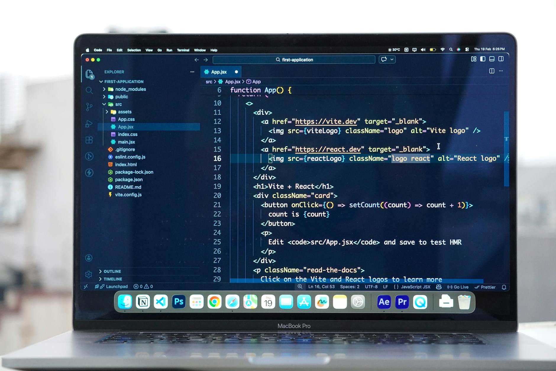 Code review da laptop in ufficio