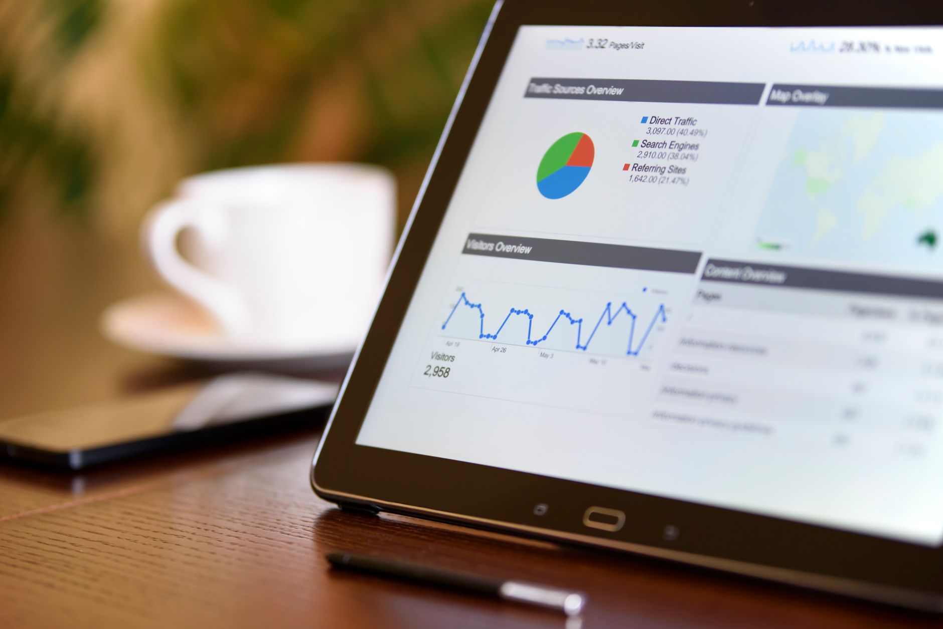 Dashboard ecommerce su smartphone con grafico vendite