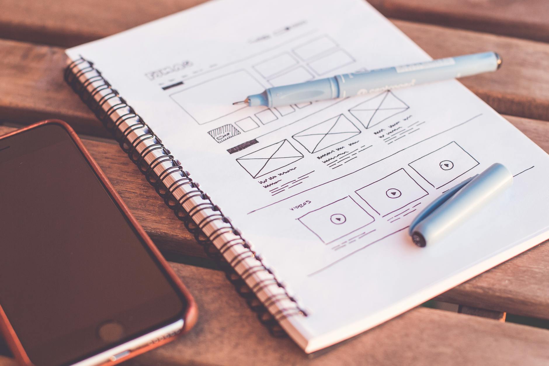 Wireframe app mobile design moderno