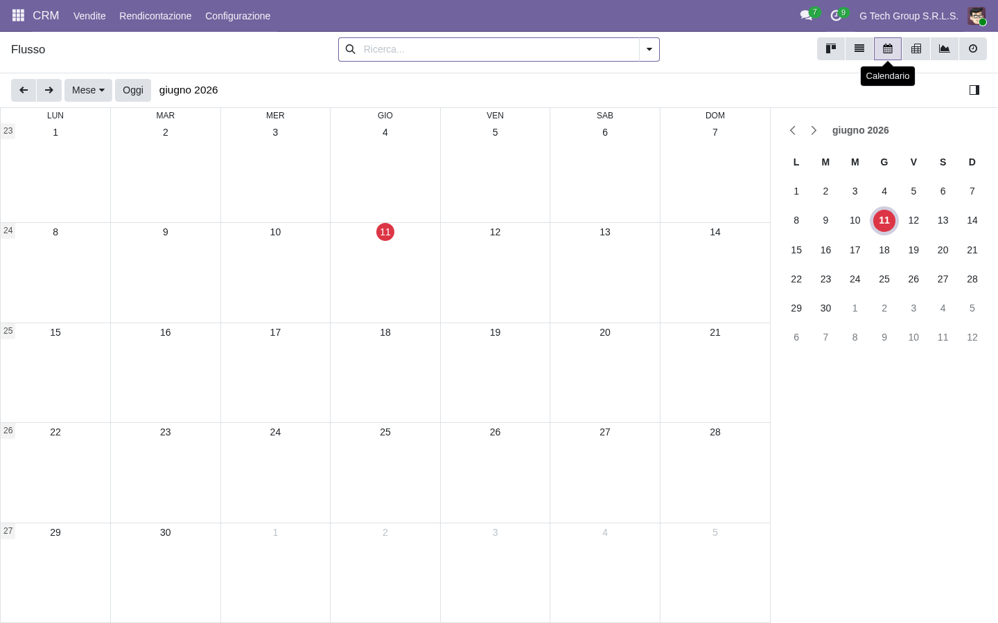 Opportunity activity scheduled CRM Odoo 19 PMI italiane follow-up