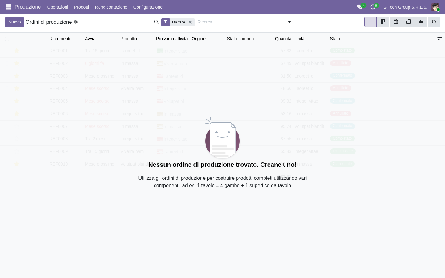 BOM AI components AI Act compliance Odoo 19 PMI manifattura