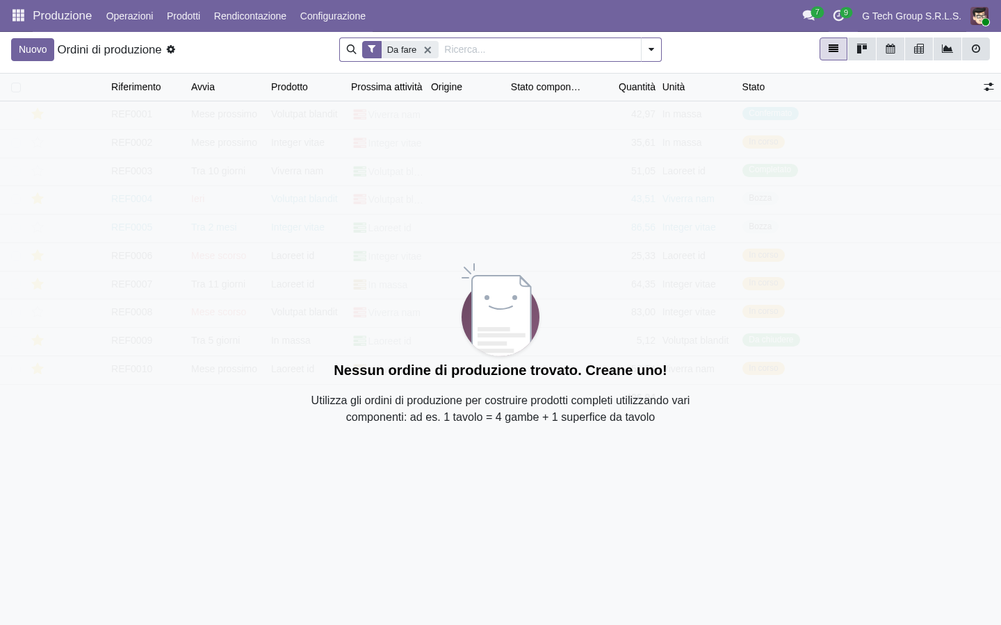 BOM AI optimization Odoo 19 ML pattern PMI manifattura