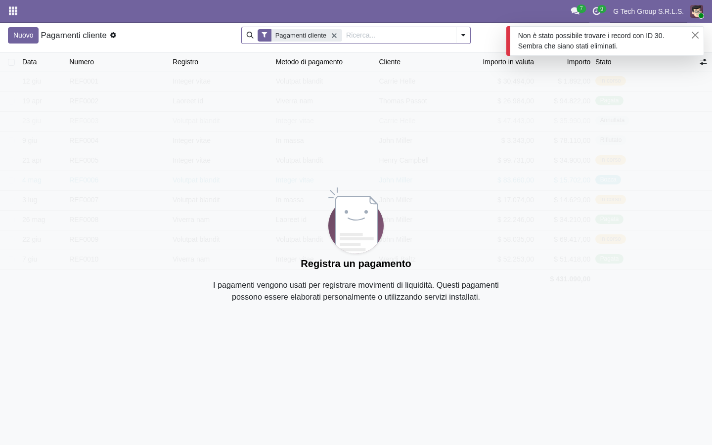 Odoo 19 tracciamento analitico dei pagamenti e flussi di cassa per dimensione per PMI italiane