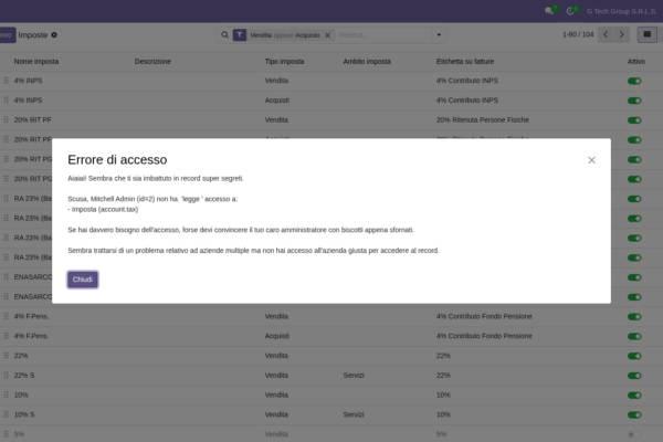 Contabilità Odoo 19: configurazione di base con localizzazione italiana, IVA e SdI (guida 1 di 15)