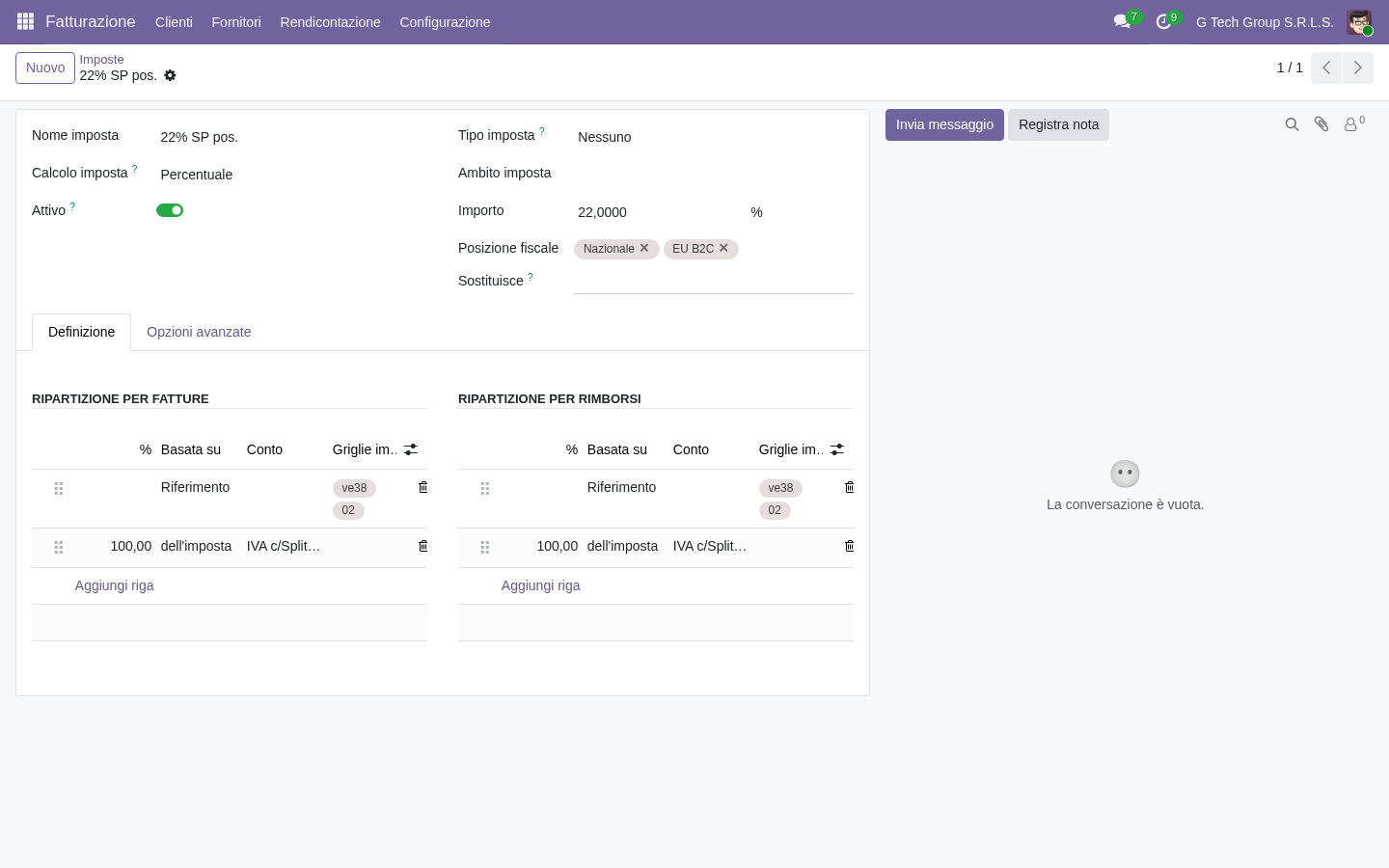 Split payment per fatture alla Pubblica Amministrazione in Odoo 19