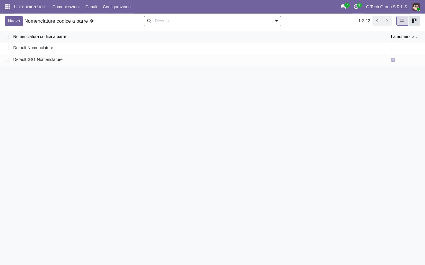Odoo 19 nomenclature dei codici a barre e regole di riconoscimento