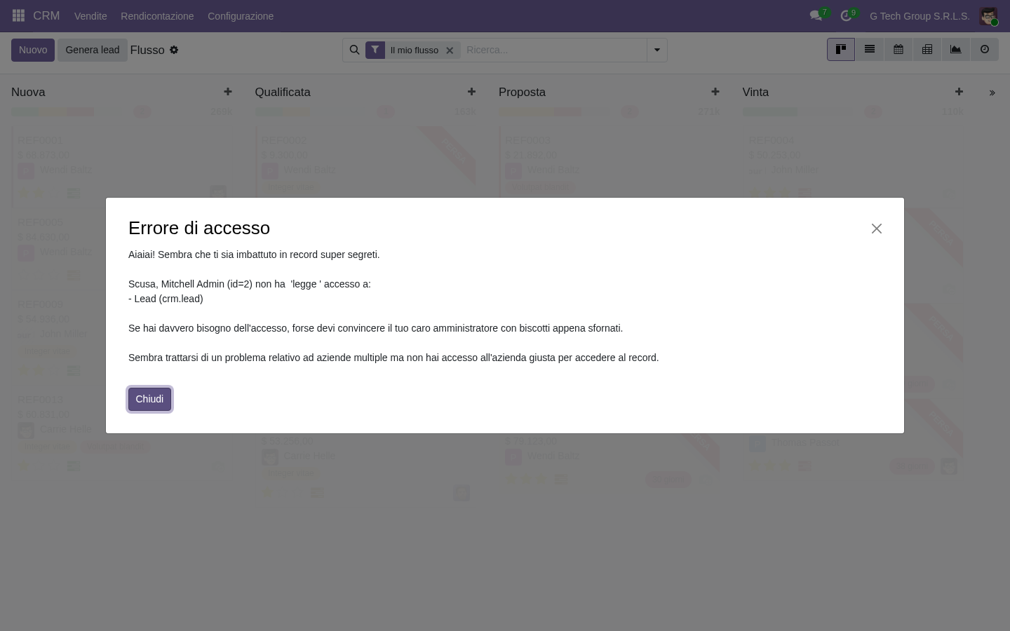 Lead capture website CRM Odoo 19 PMI italiane contact form