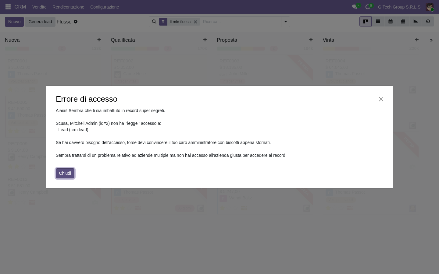 Custom fields qualifica CRM Odoo 19 BANT MEDDIC PMI italiane