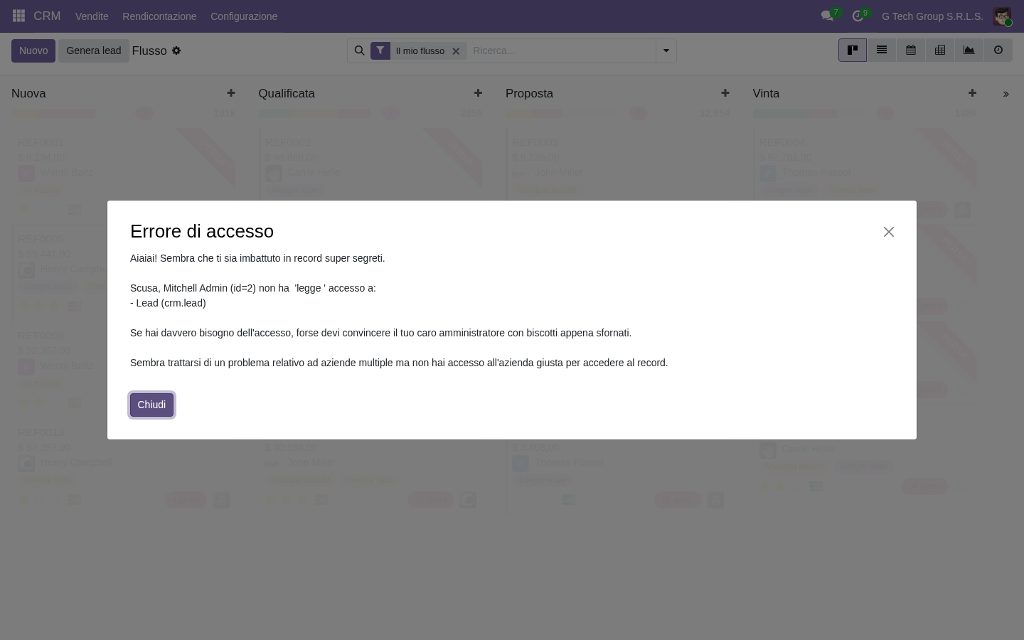 To-Do task interni CRM Odoo 19 PMI italiane prep