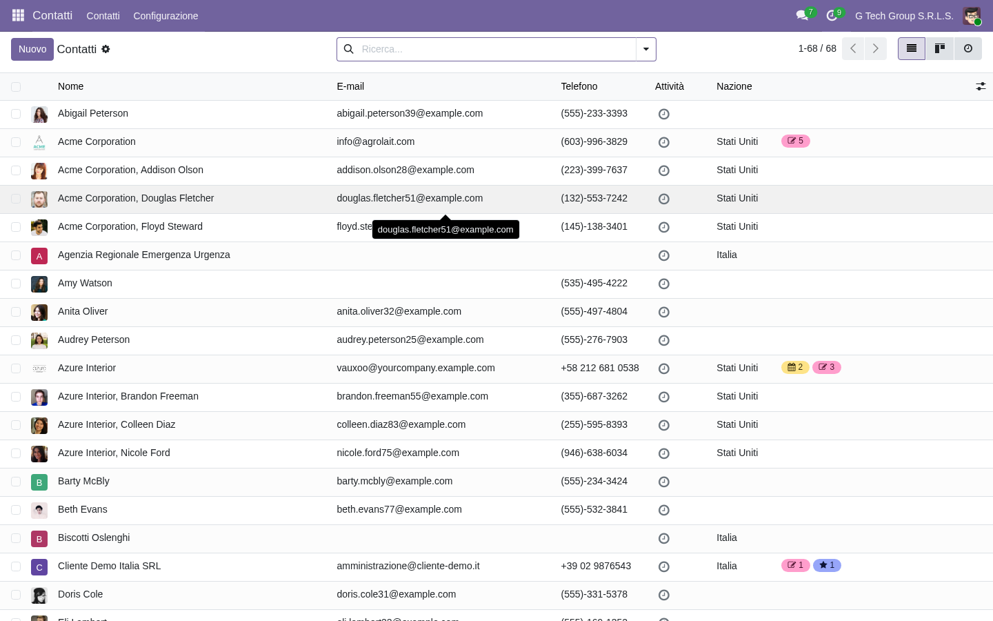 Email automation drip sequence CRM Odoo 19 PMI italiane nurture