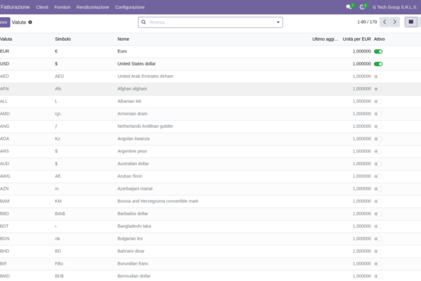 International sales Odoo: multi-currency, Incoterms, VIES, OSS (guida 13 di 15)