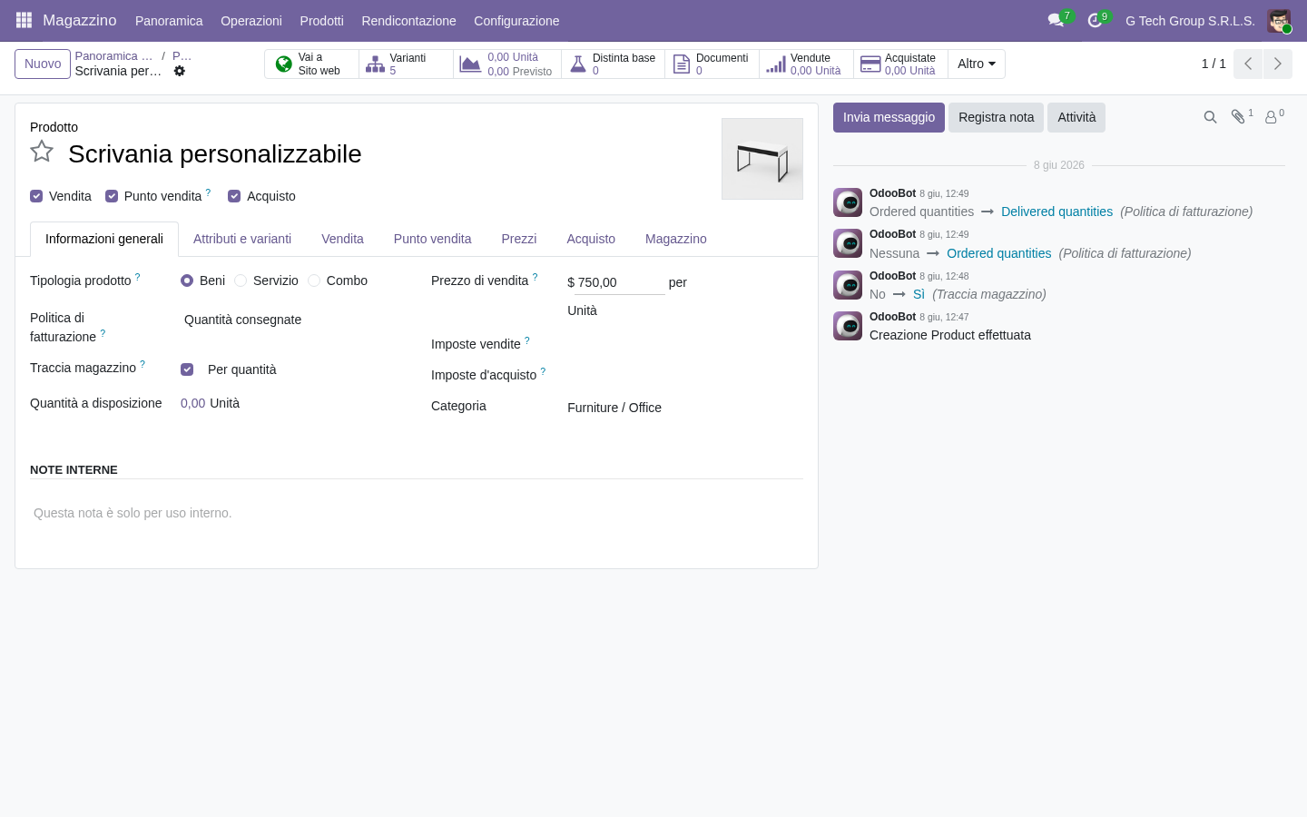 Smart product sensori IoT embedded Odoo 19 PMI manifattura italiane