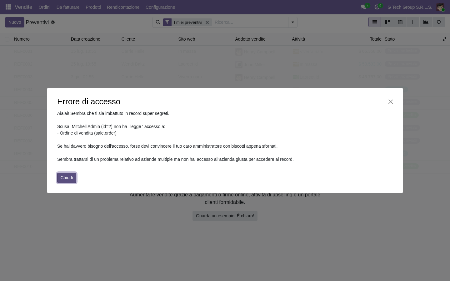 Sale order real-time tracking IoT delivery Odoo 19 PMI manifattura