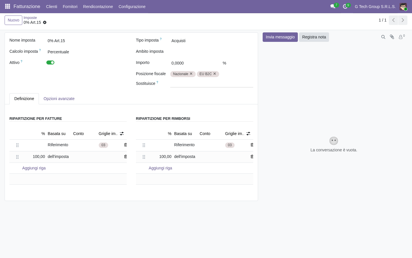Odoo 19 IVA ridotta al 10% per ristorazione e alberghi in PMI italiane
