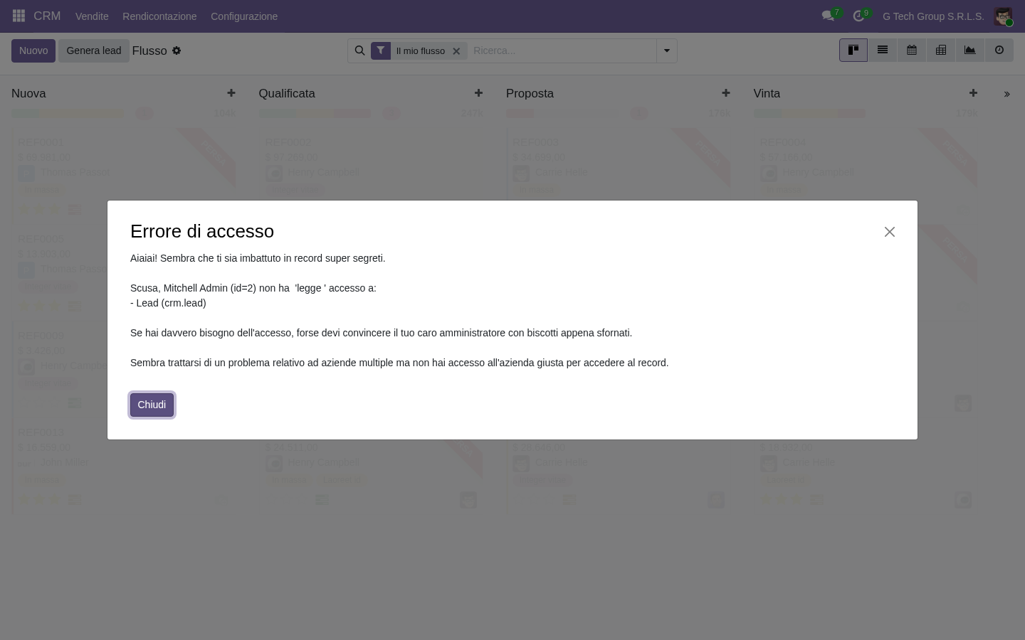 Coaching basato su data sales CRM Odoo 19 PMI italiane