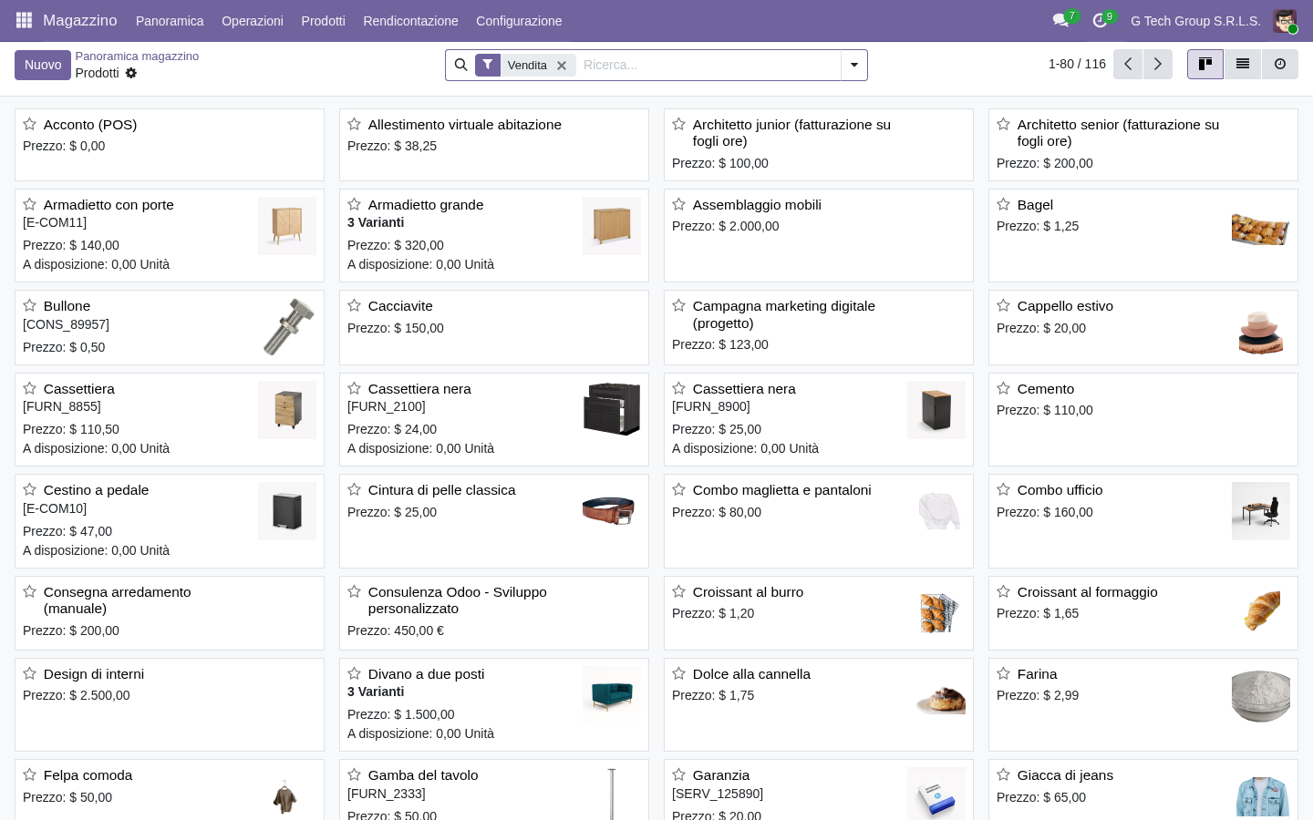 Catalogo ricambi Odoo 19 lista parts per PMI manifattura italiane