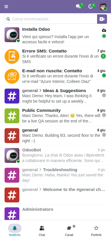 Mobile app CRM Odoo: field sales, voice notes, offline mode (guida 13 di 15)