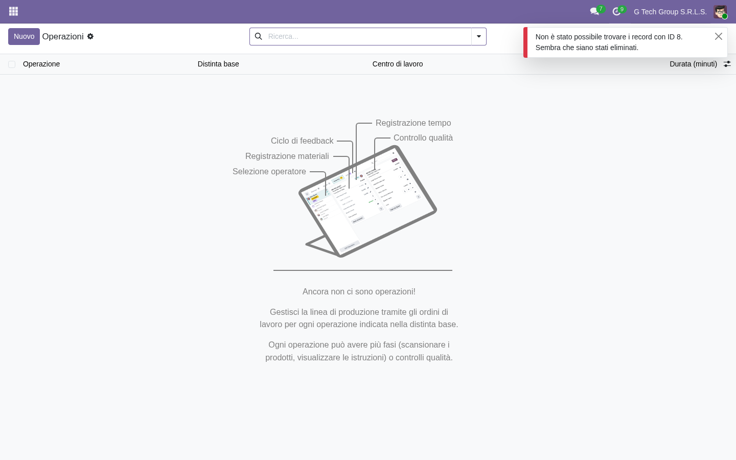 Odoo 19 routing 2-step quality control intermediate PMI italiane regulated
