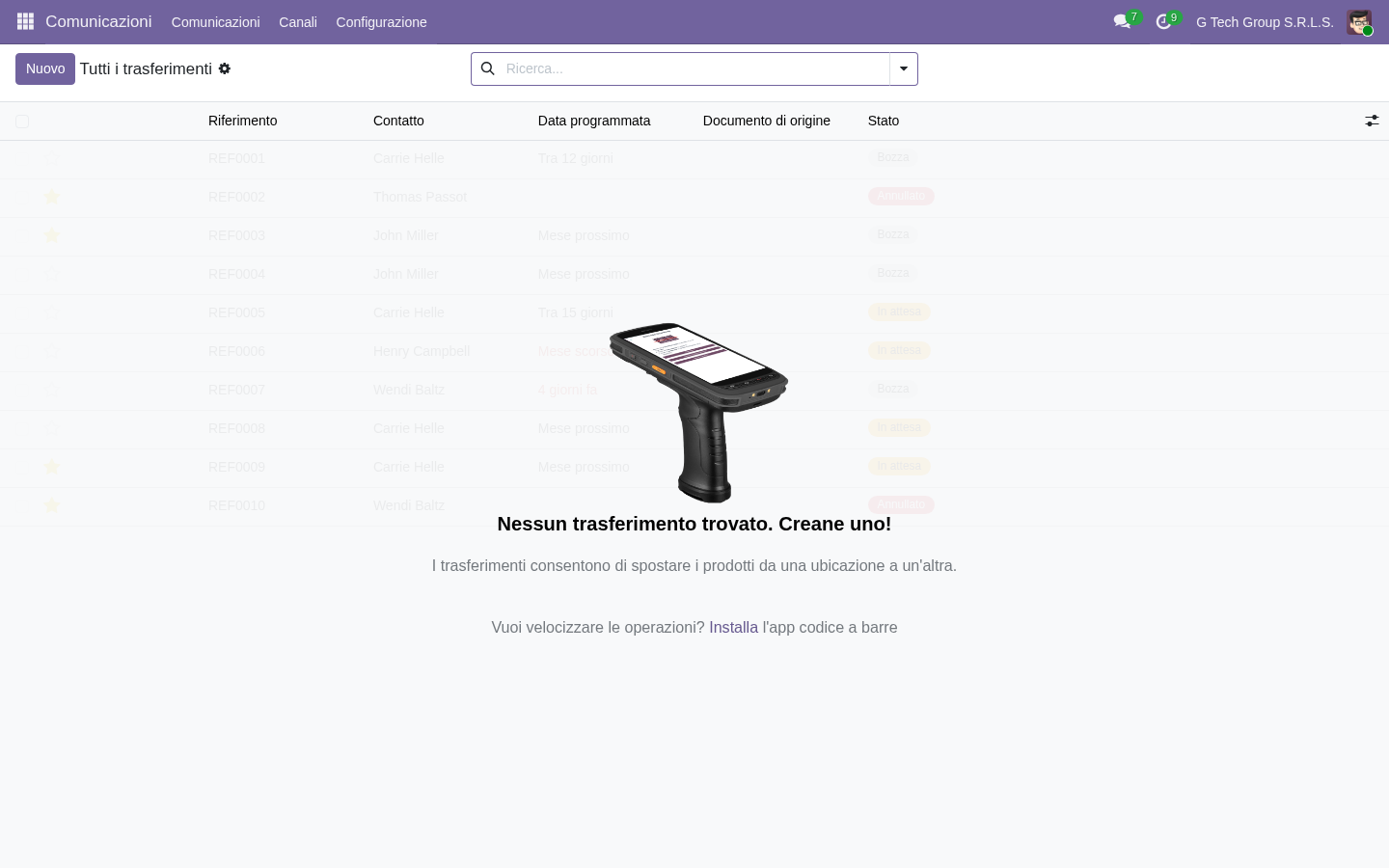 Odoo 19 vista kanban dei tipi di operazione per le consegne in più fasi nelle PMI italiane