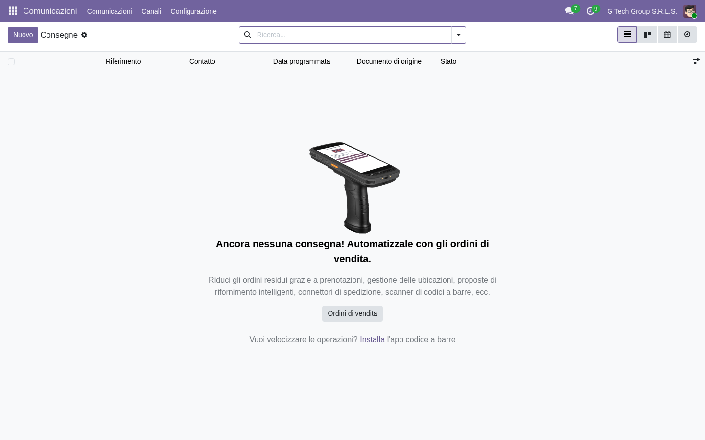 Odoo 19 delivery orders spedizioni clienti workflow PMI italiane