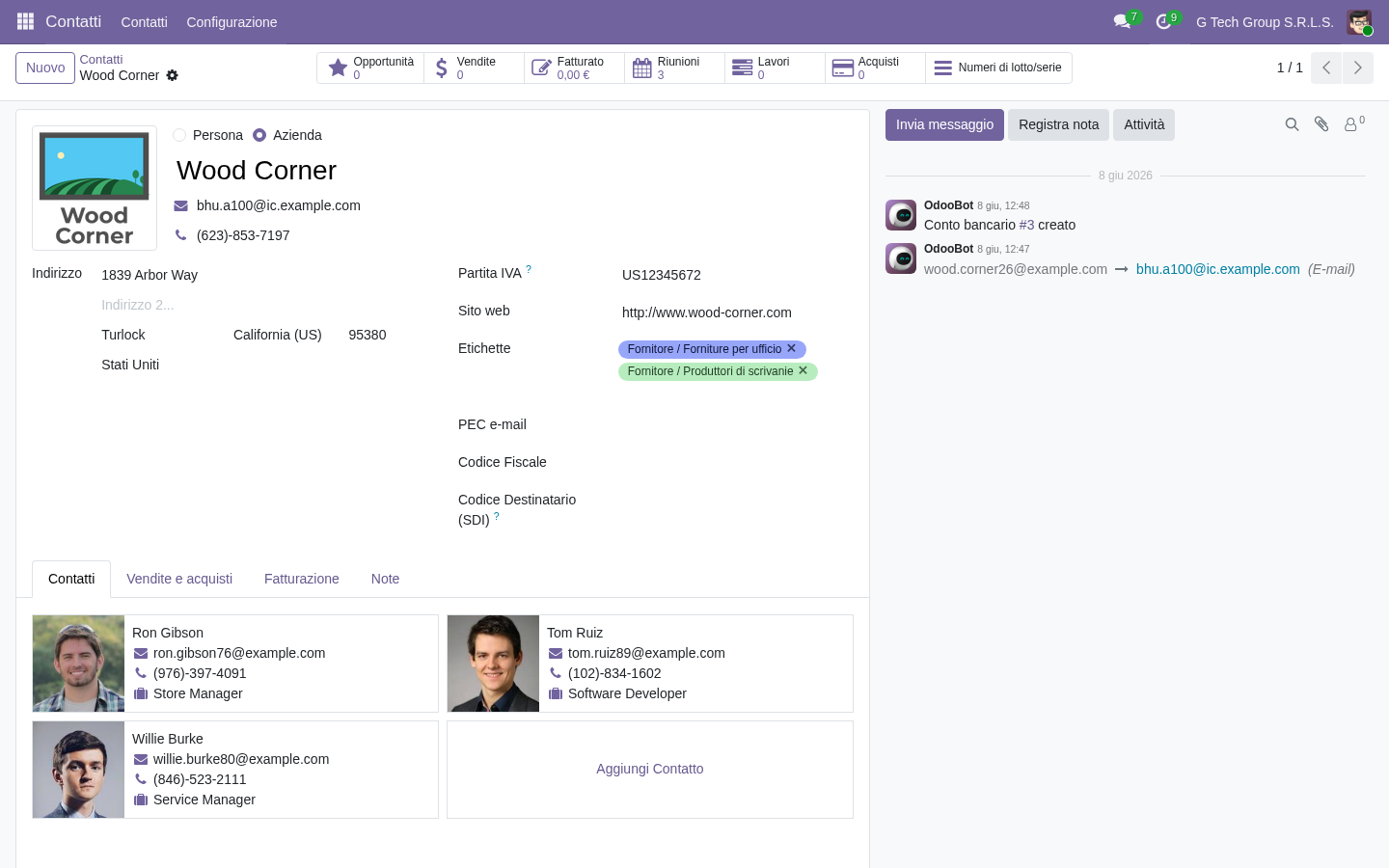 Operator team performance Odoo 19 OEE PMI manifattura italiane