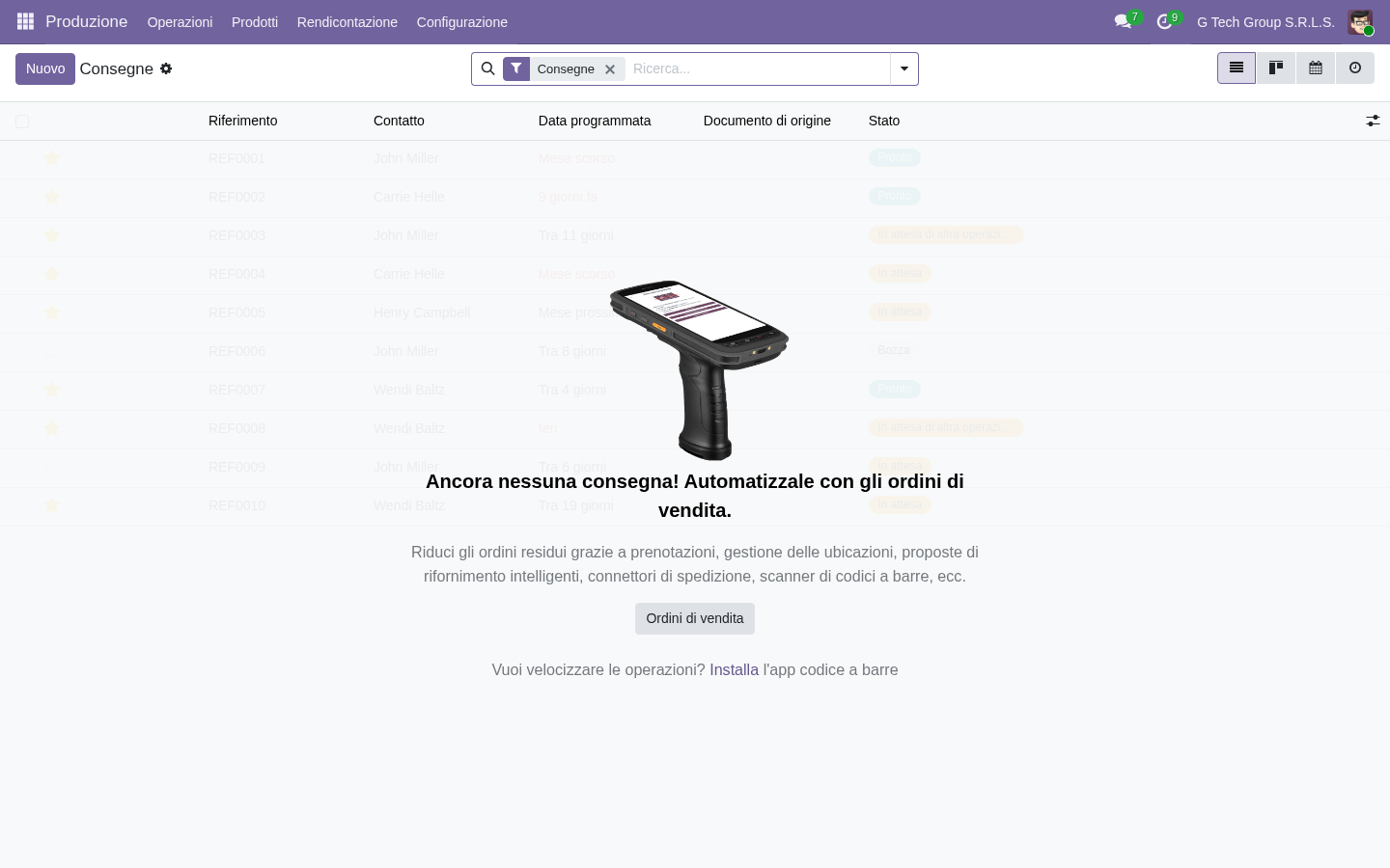 Calendario tipico di formazione Odoo per PMI di 30 utenti