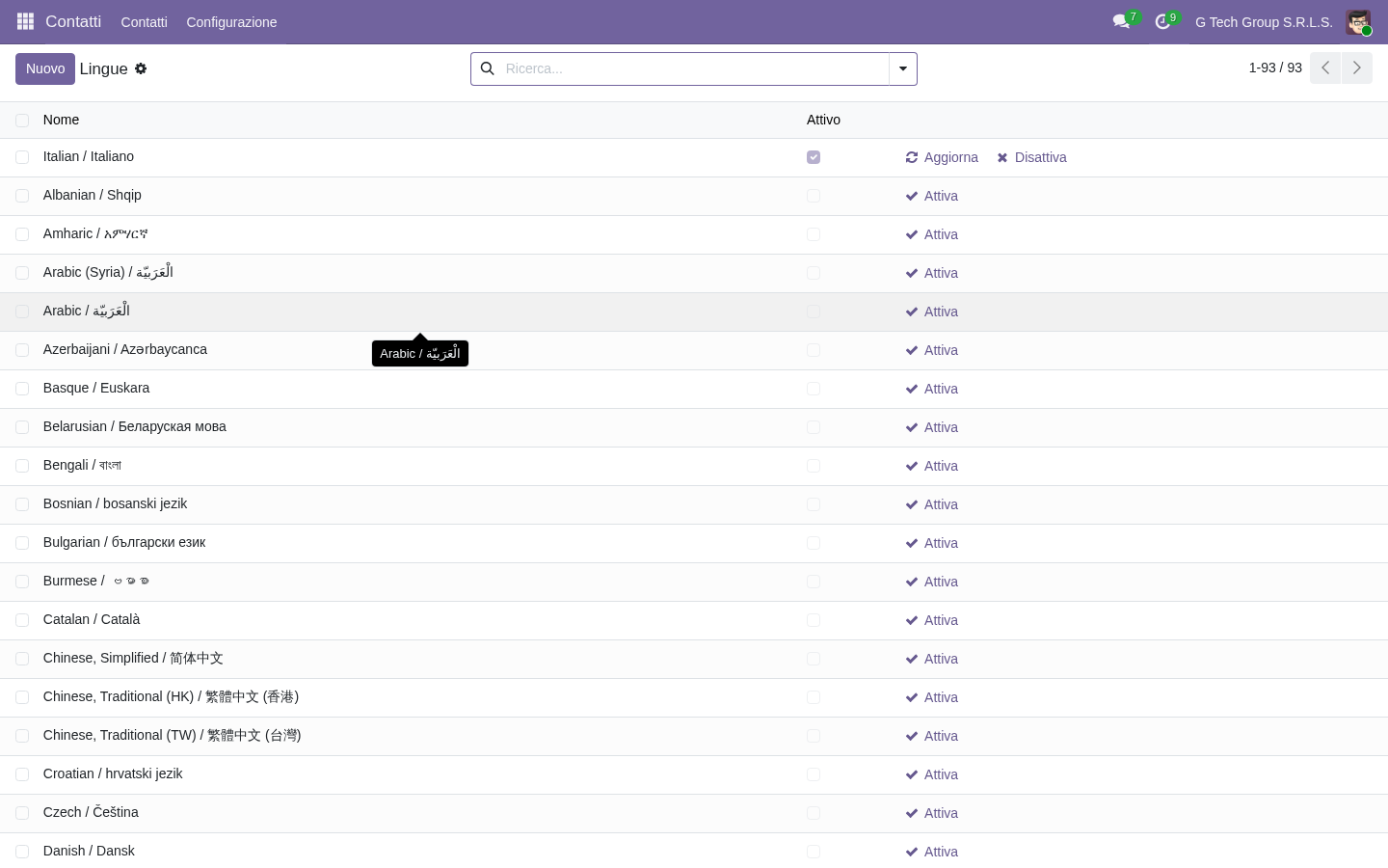 War room go-live Odoo 19 layout monitor e tracking ticket per PMI italiane