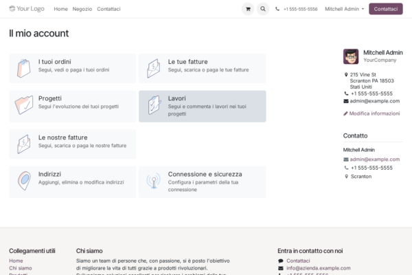 Customer Portal Odoo Sales: firma online, payment, self-service (guida 3 di 15)