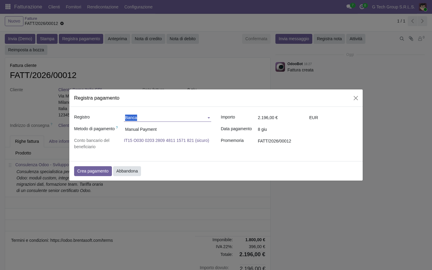 Workflow wizard Odoo 19 Quality azioni correttive PMI manifattura italiane