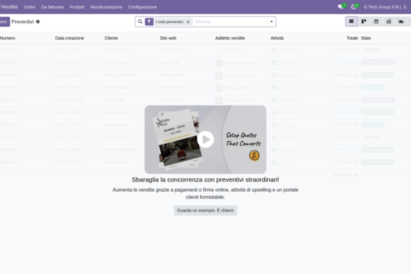 Quotation generation da CRM Odoo: workflow, e-signature, automation (guida 9 di 15)