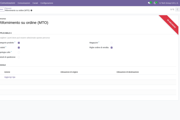 Percorsi avanzati in Odoo: su ordine (MTO), produzione, acquisto, dropship e cross-dock (guida 7 di 15)