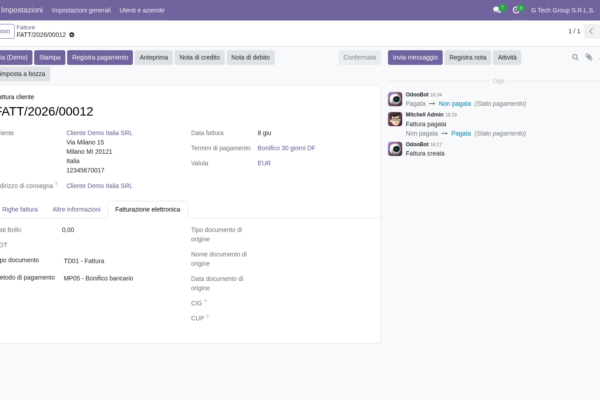 Configurare lo SdI con credenziali Agenzia delle Entrate in Odoo 19 (guida PMI italiane)