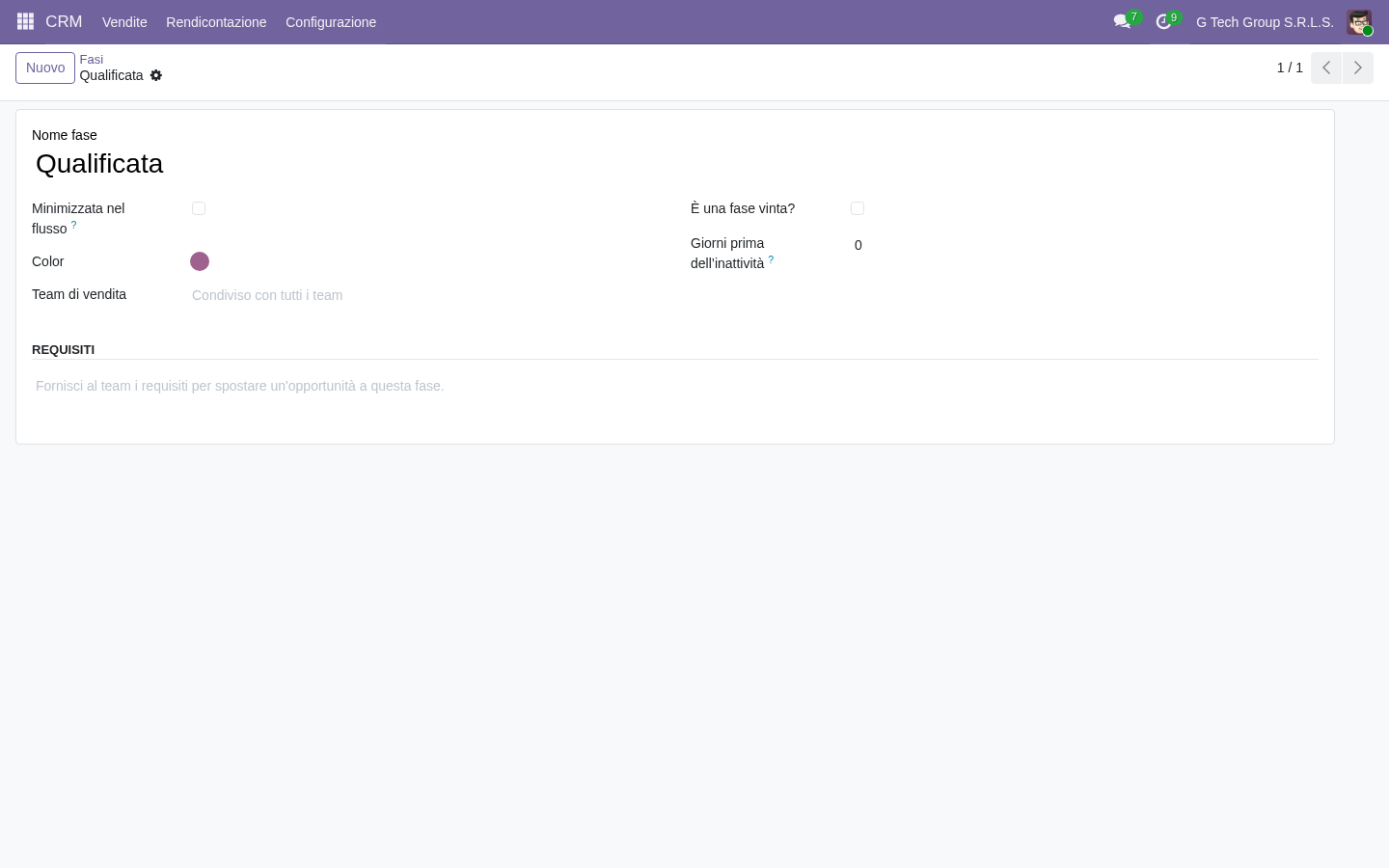 Opportunity stage Proposition CRM Odoo 19 PMI italiane proposta