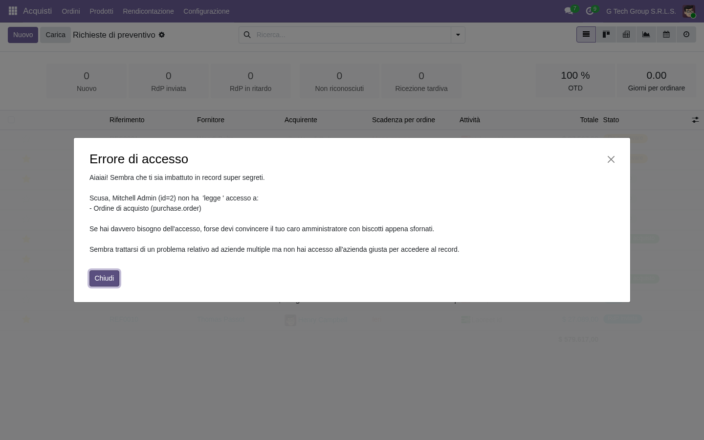 Purchase Order subcontract Odoo 19 workflow lavorazione esterna PMI manifattura