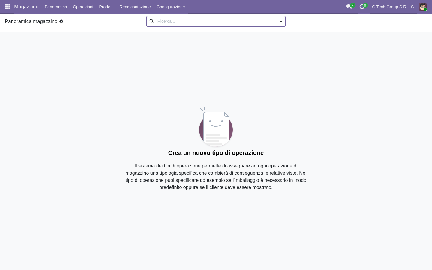 Odoo 19 inventory overview multi-warehouse picking type PMI italiane
